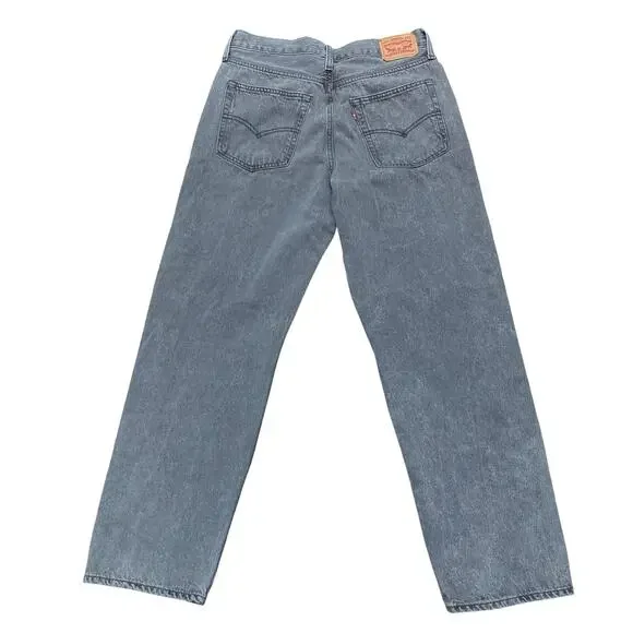 Levi’s Jeans Sz 30 94’ Baggy Black Wash Button Fly High Rise Mom Jean Grunge - Picture 4 of 11